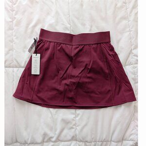 NWT Aritzia TnaSlick Court Micro Skirt Burgundy Wine